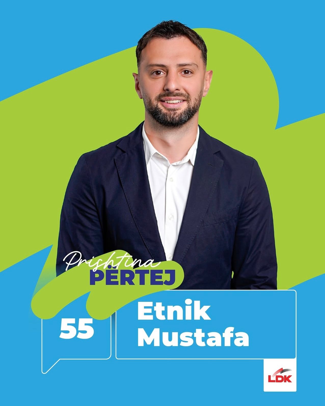 Afaristi i suksesshëm Etnik Mustafa kandidon me numrin 55 për Asamblenë Komunale të Prishtinës